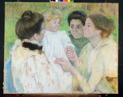 Women Admiring a Child by Mary Cassatt